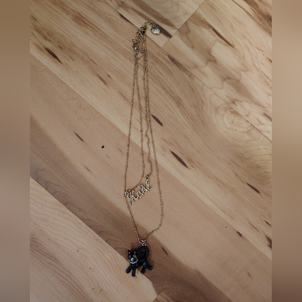 Betsey Johnson Kool Cat Layered Necklace